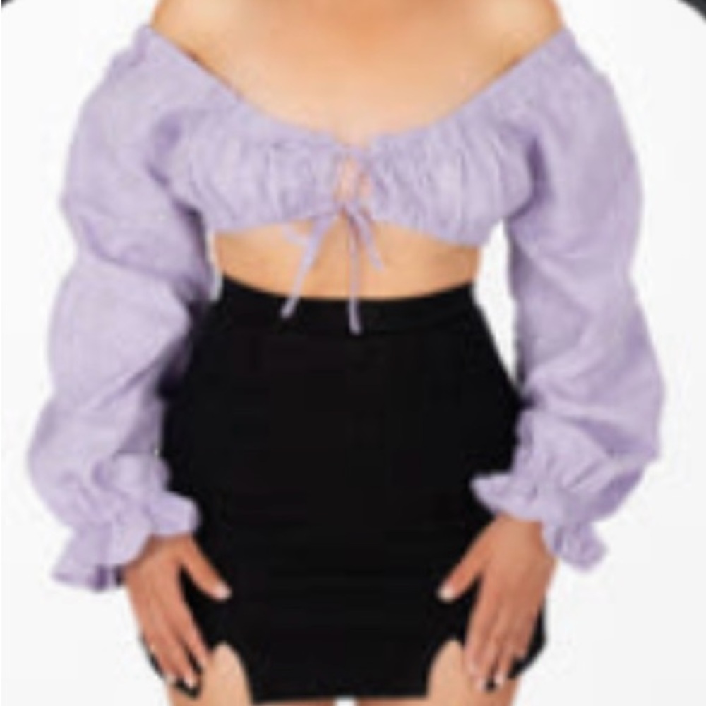 Lilac Eyelet Blouse